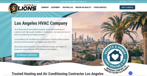 Lions Heating & Air website