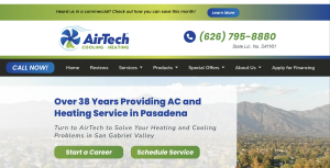 Air-Tech Air Conditioning & Heating (Pasadena) website