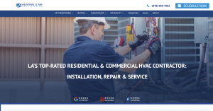 LA Heating & Air Conditioning website