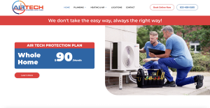 AirTech Heating & Air Conditioning Los Angeles website